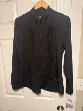 Barco Uniforms Black Women's Zip Jacket with Subtle Logo